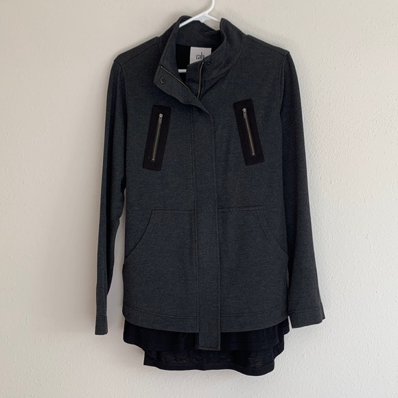 Cabi 3184 Love Carol Modern Mesh Back Grey Jacket - Picture 1 of 11